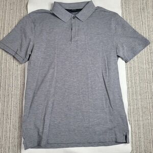 BOSS Hugo Boss Polo Shirt Mens Small Gray Regular Fit Pima Cotton Short Sleeve